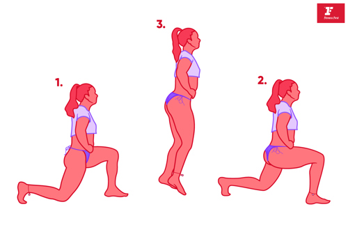 Jump lunges